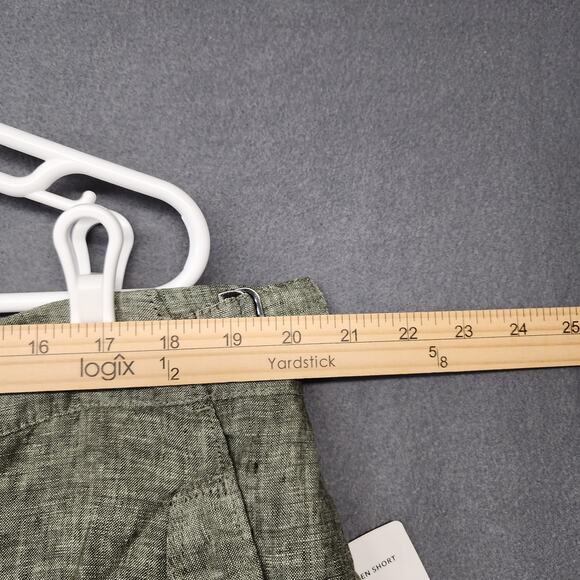 Athleta Voyager Linen Short Womens Plus Size 20 Green NEW Retail $79 - Picture 3 of 15
